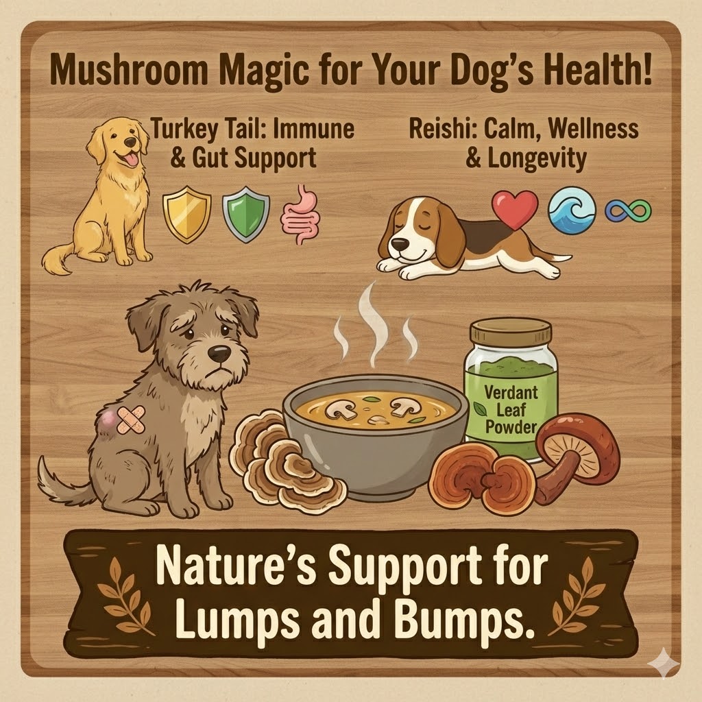 Lumps and Bumps": Why I switched Abby to Turkey Tail & Reishi Mushrooms