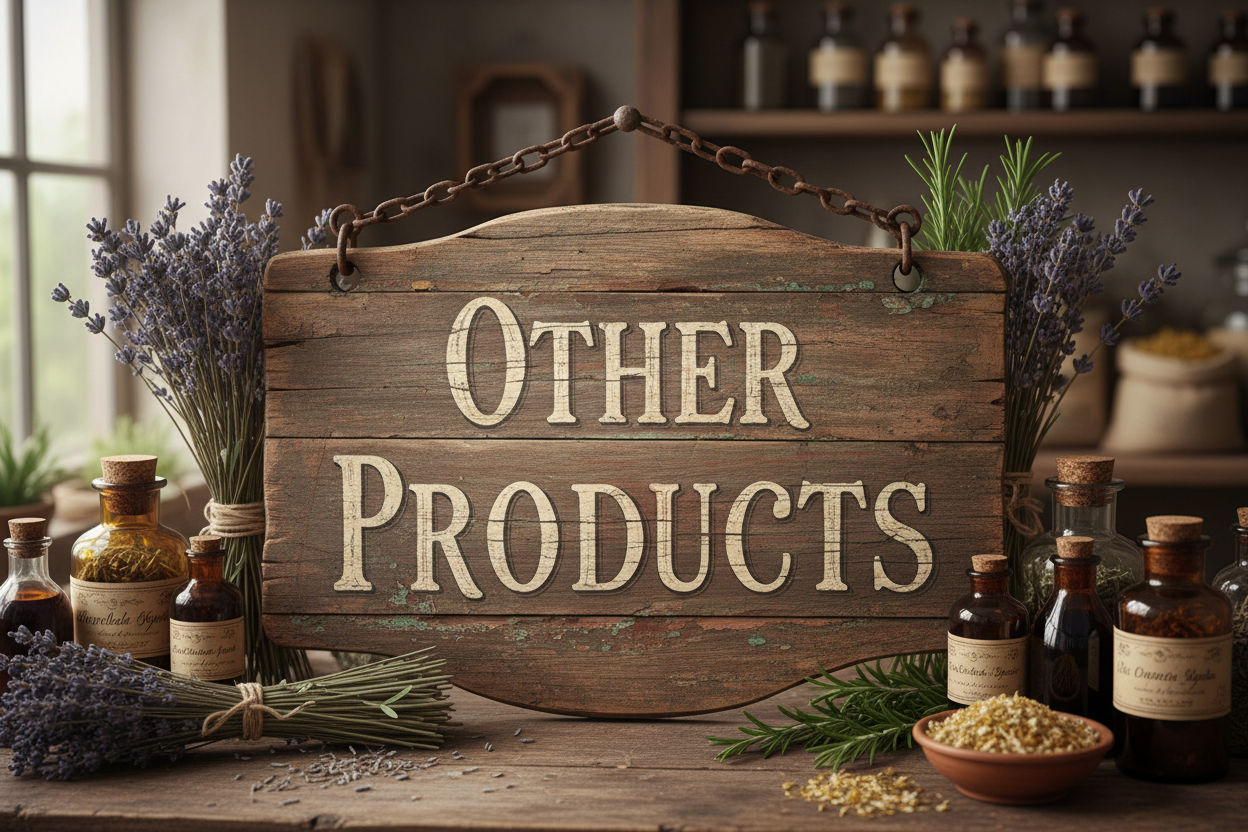 Other products wooden sign in an apothecary