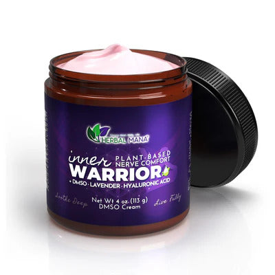 Herbal Mana Inner Warrior DMSO Cream with Magnesium, Essential Oils & Vitamins