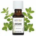 Aura Cacia Oregano essential oil bottle on white background