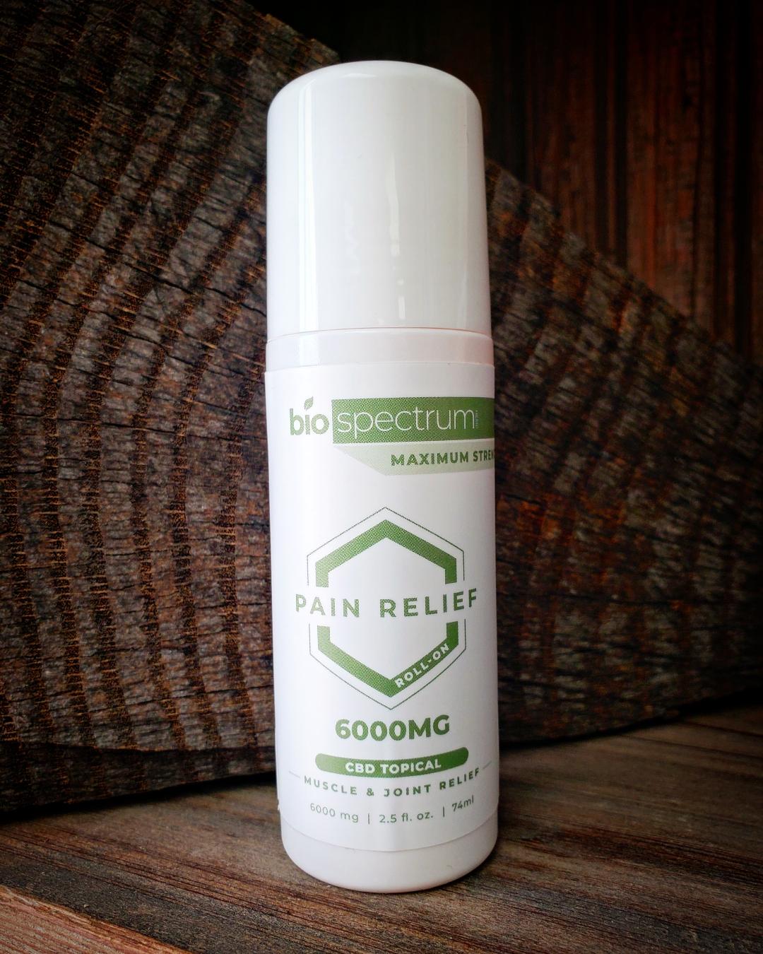 BioSpectrum 6000mg CBD Roll-On - Muscle & Joint Comfort Topical with Arnica, Camphor & Menthol