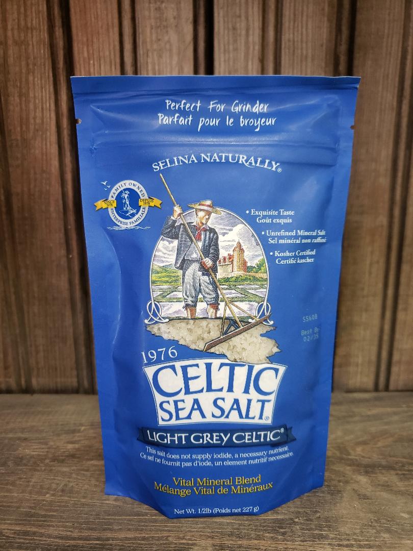 Celtic Sea Salt Light Grey on a wooden shelf
