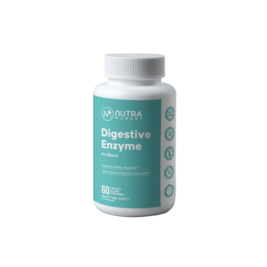 Nutra Moment Digestive Enzyme on white background