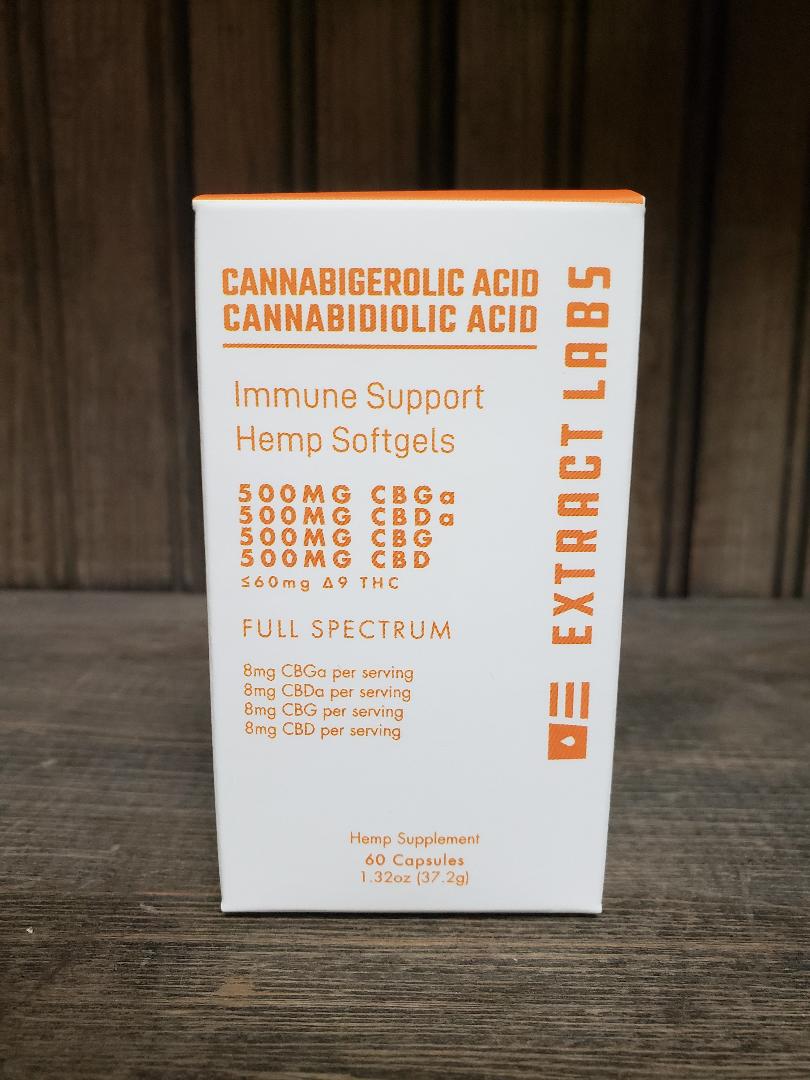 Extract Labs CBDa + CBGa Full Spectrum Softgels | Immune Support