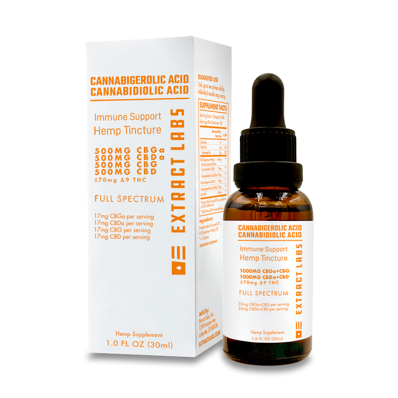 Extract Labs CBDa + CBGa Full Spectrum Tincture | Immune Support