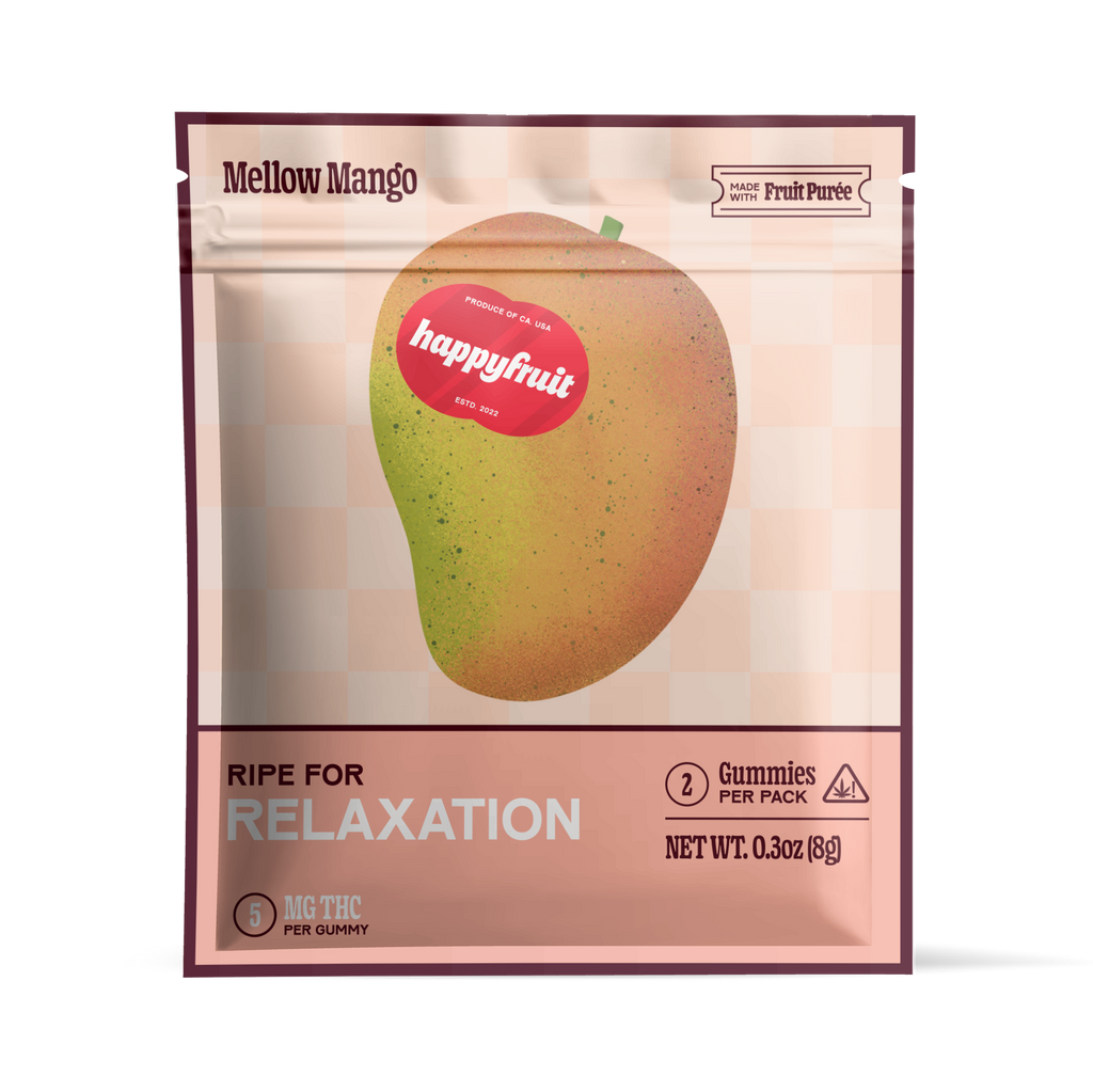 Happy Fruit Mellow Mango - THC Hybrid Gummies for Calm & Relaxation
