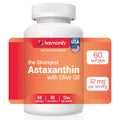 Supplement bottle labeled 'harmonify' with red and white label on a white background