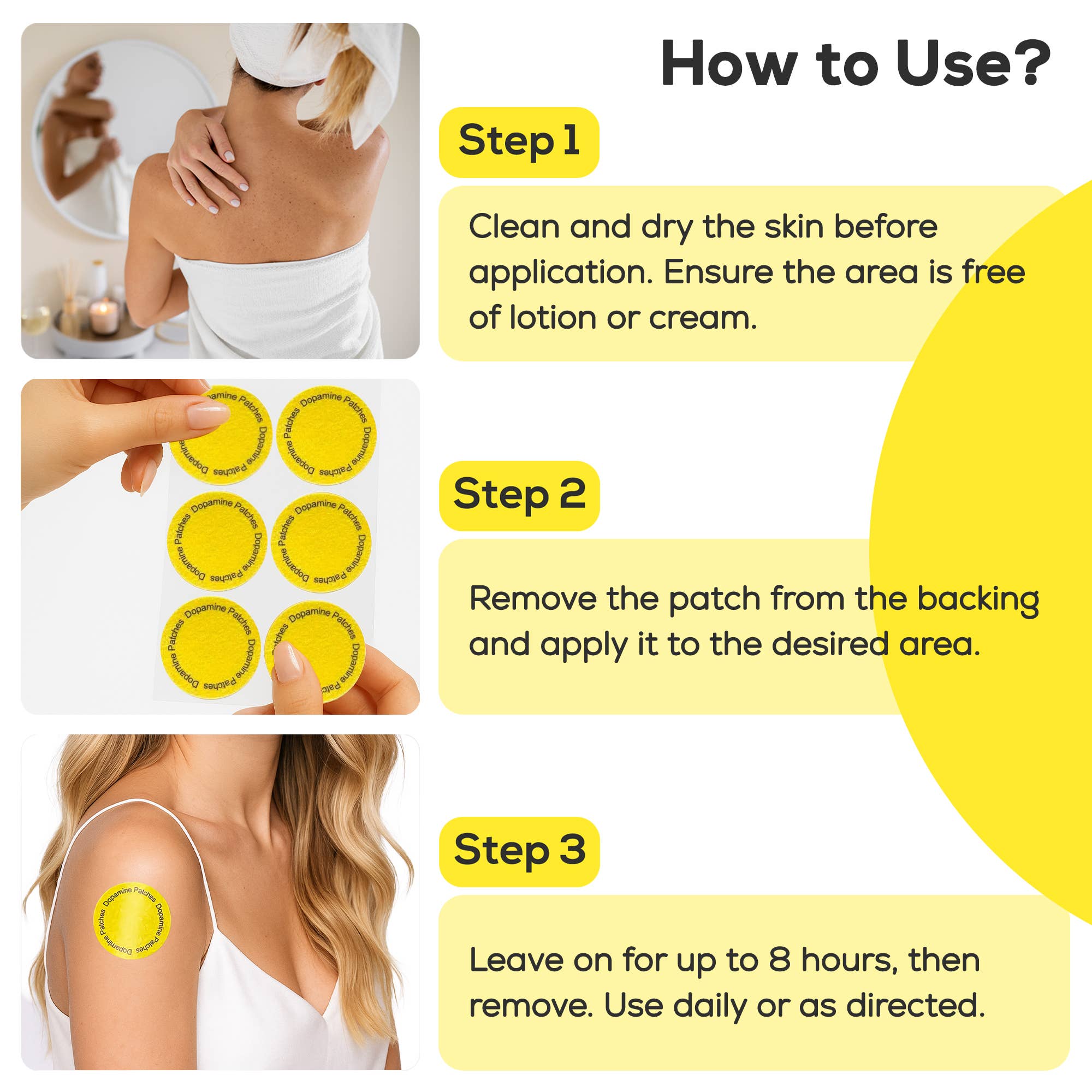 harmonify dopamine patches how to use