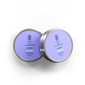 Two containers of lavender CBD full-spectrum balm on a white background