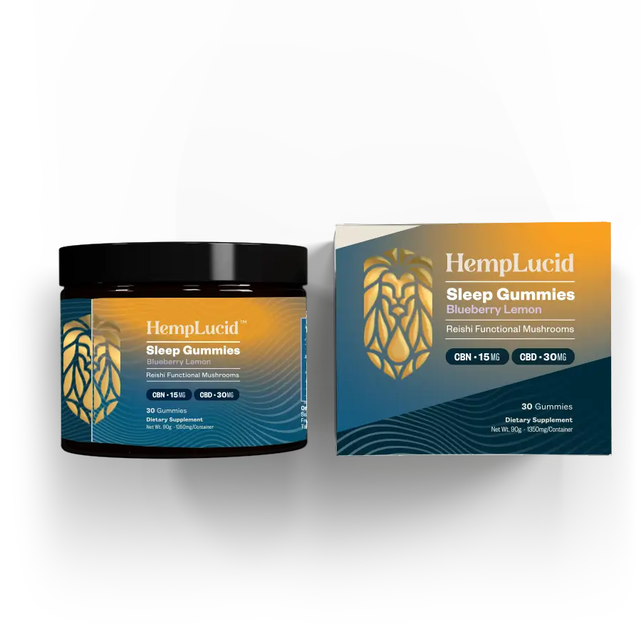 HempLucid Sleep Gummies | CBN, CBD, Reishi, Lemon Balm & Valerian Root