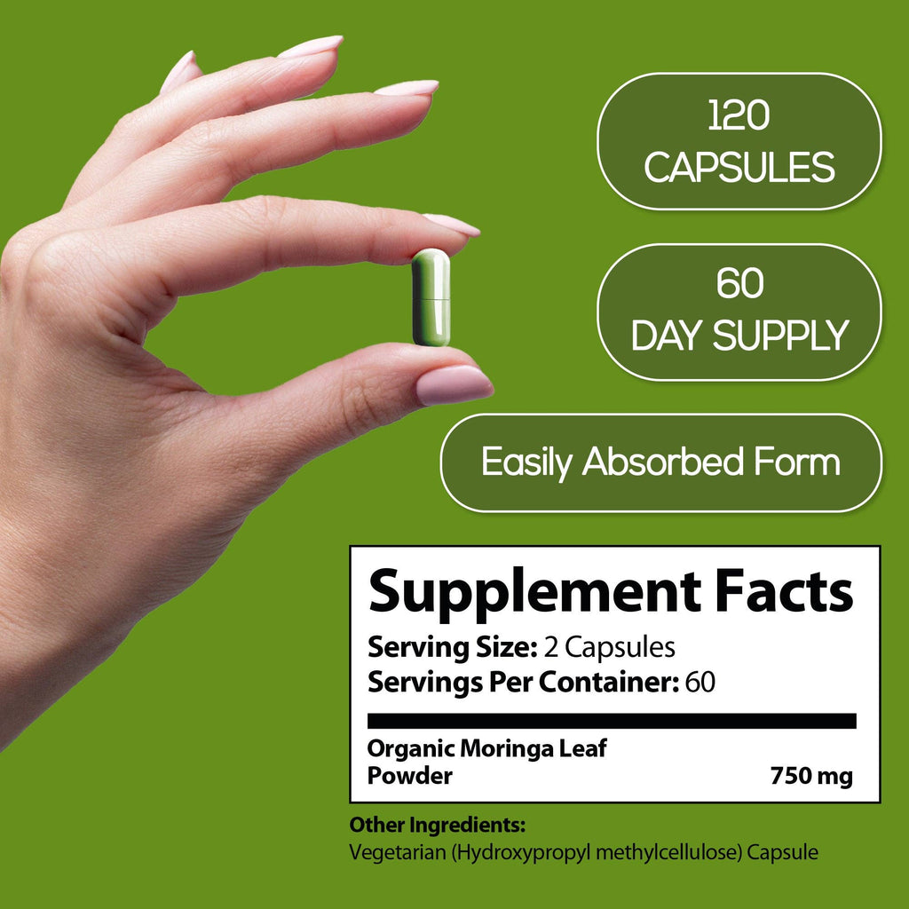 Moringa Capsules - Organic Superfood for Sleep, Joint & Energy Support