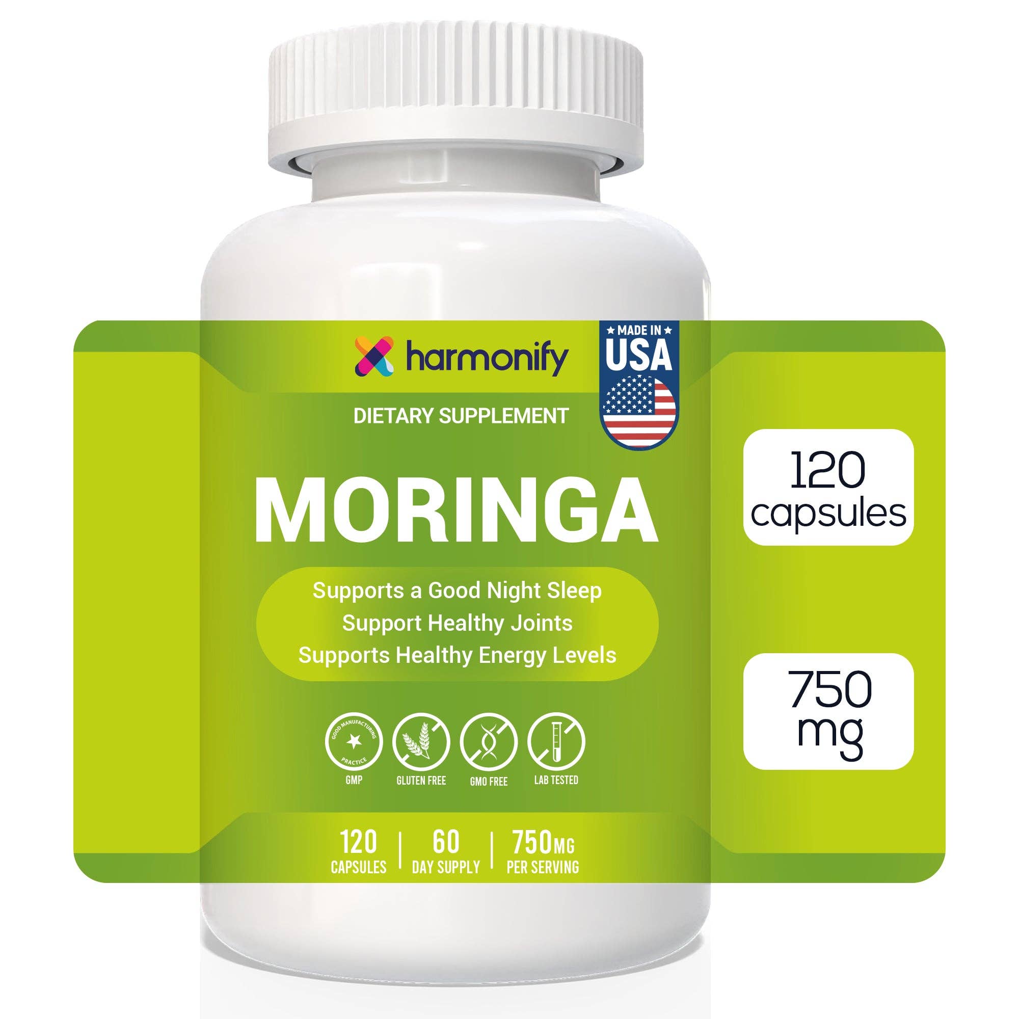 Moringa Capsules - Organic Superfood for Sleep, Joint & Energy Support