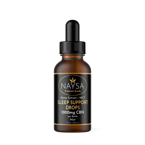 Naysa sleep support drops bottle on a white background