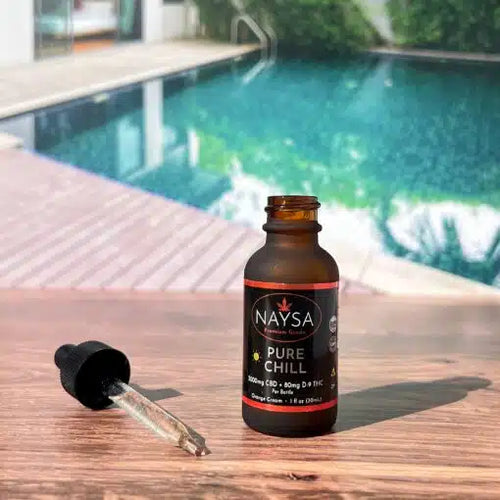 Naysa Pure Chill Full Spectrum CBD Tincture – 3000mg CBD + 80mg Hemp-Derived THC