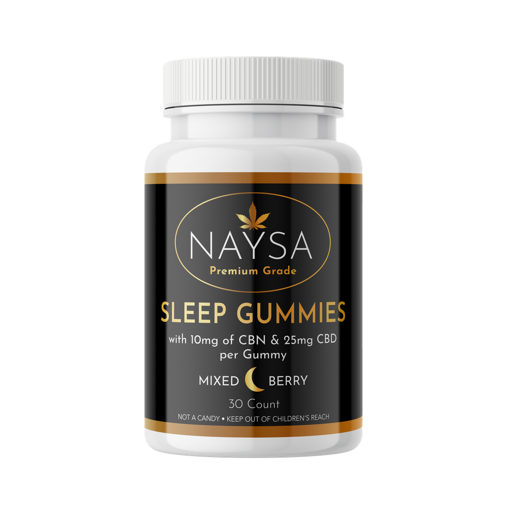 Naysa Sleep Gummies bottle on a white background
