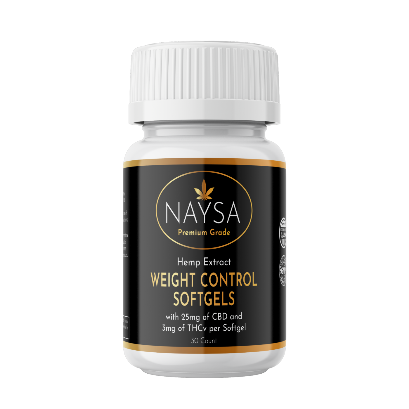 Naysa CBD + THCv Weight Control Softgels
