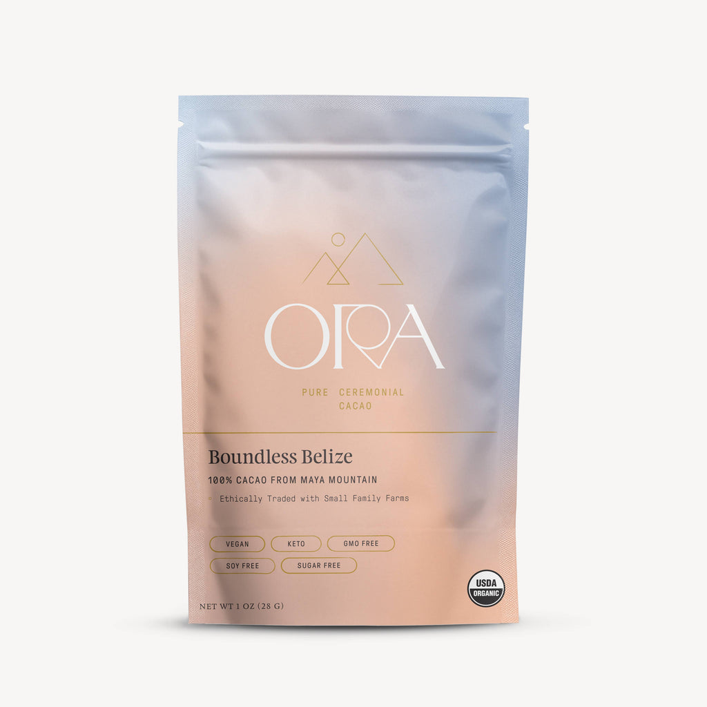 Ora Boundless Belize Cacao on a white background