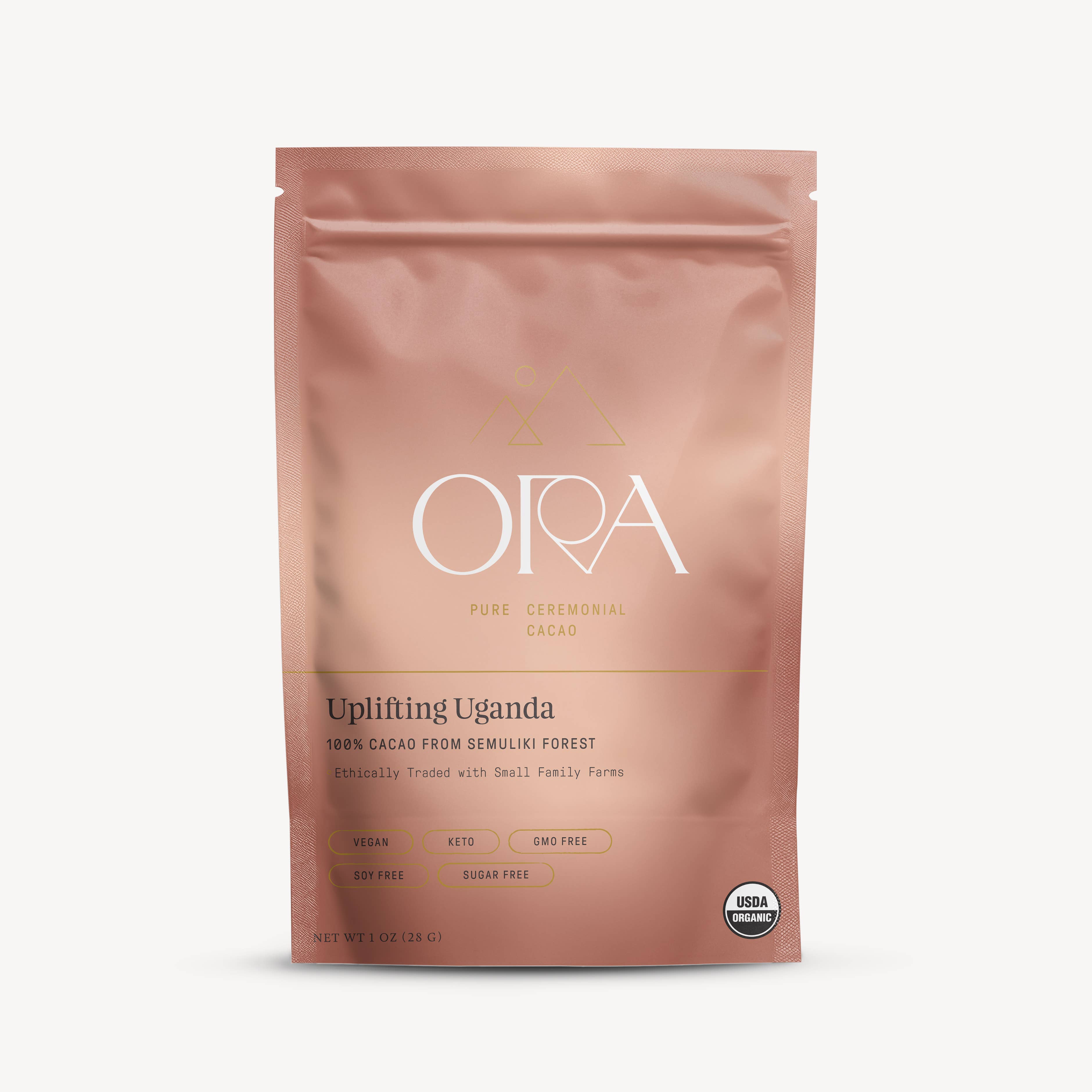 Ora chocolate packaging on a white background