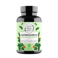Bottle of Ashwagandha supplement with a white background
