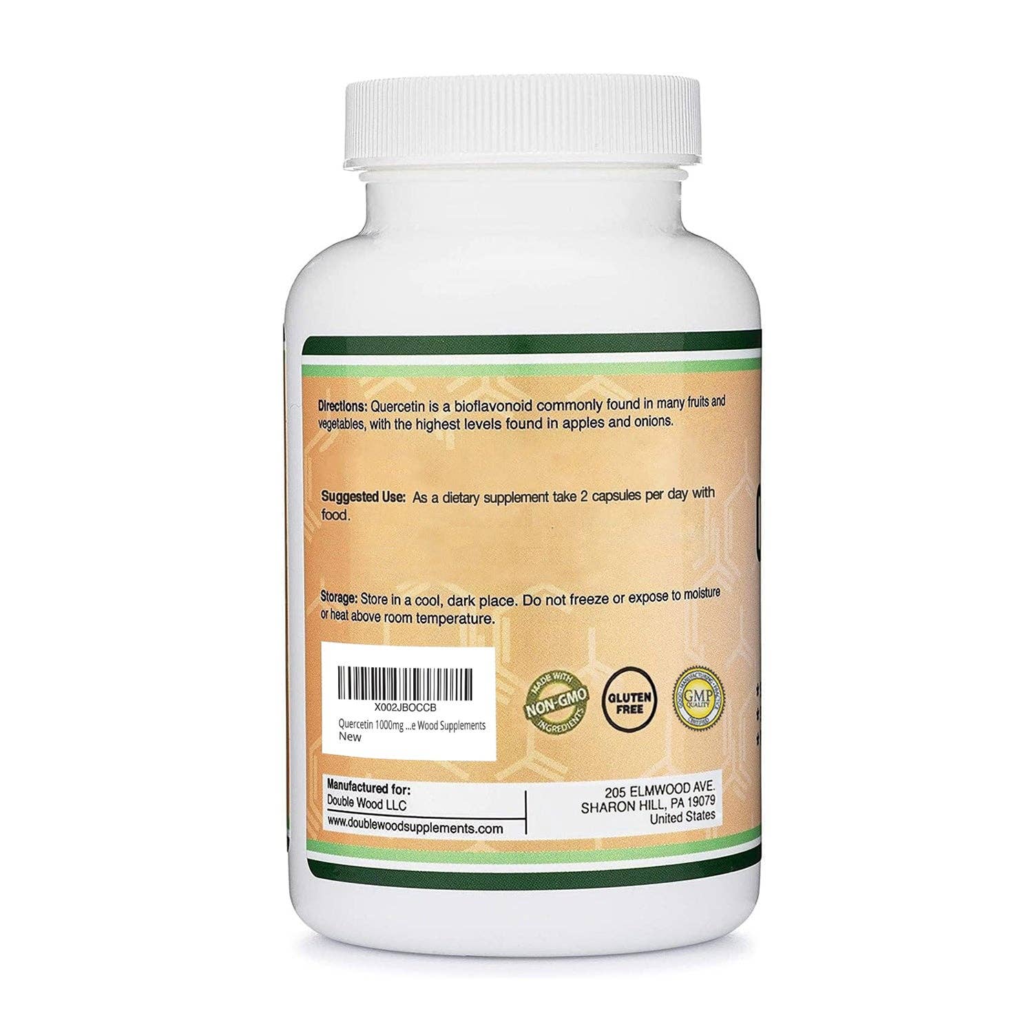 Vitamin supplement bottle with label on a white background