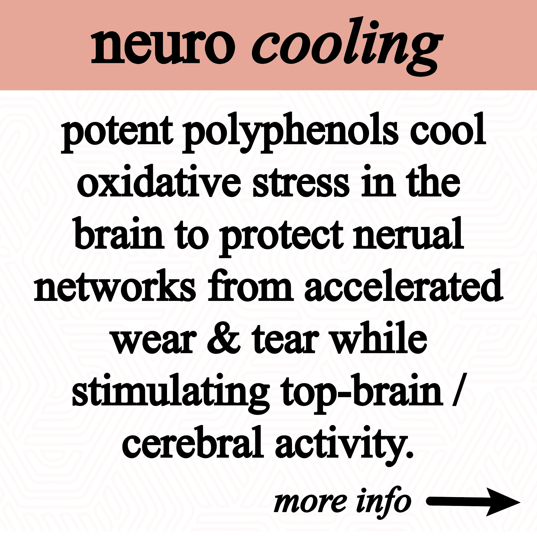 Text about neuro cooling with a pink background