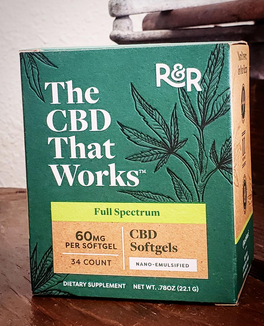 R&R Medicinals Full Spectrum CBD Softgels – 60mg | 34-Count