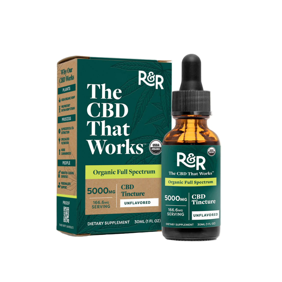 R&R Full-Spectrum CBD Tincture | CBC, CBG & CBN | 1000mg, 2500mg & 5000mg