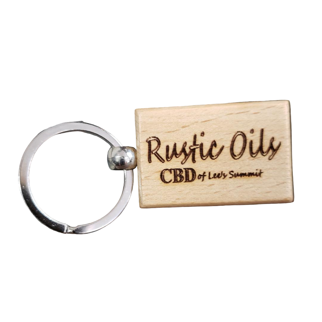 Rustic Oils Wooden Keychain