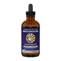 Sunwarrior magnesium supplement bottle with dropper on a purple background, labeled as '2025 Top Product'.