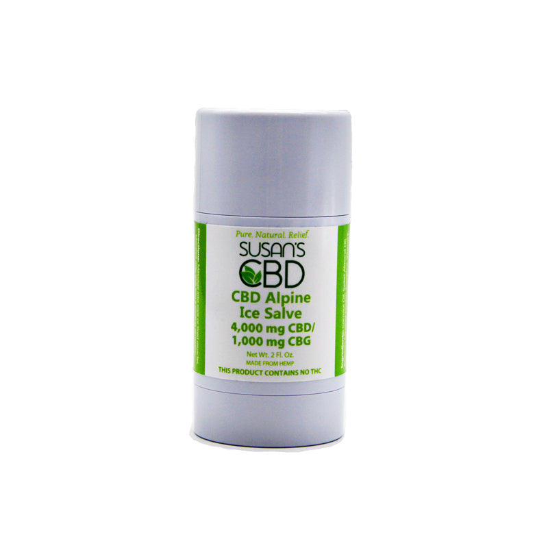 Susan's Alpine Ice Salve – 4,000mg CBD + 1,000mg CBG Cooling Roller