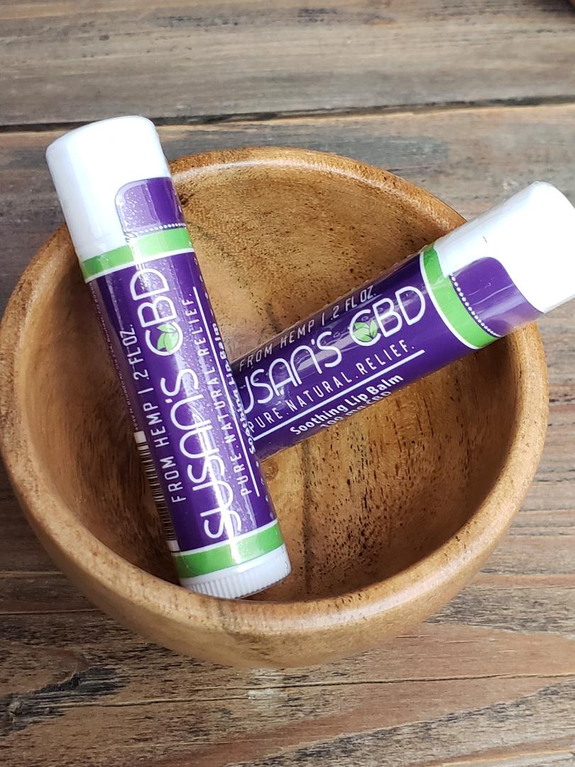Susan's CBD Lip Balm 100mg - Silky Smooth Hemp Lip Care
