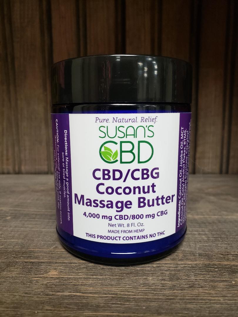 Susan's Massage Butter – 4,000mg CBD + 800mg CBG Luxury Body Butter