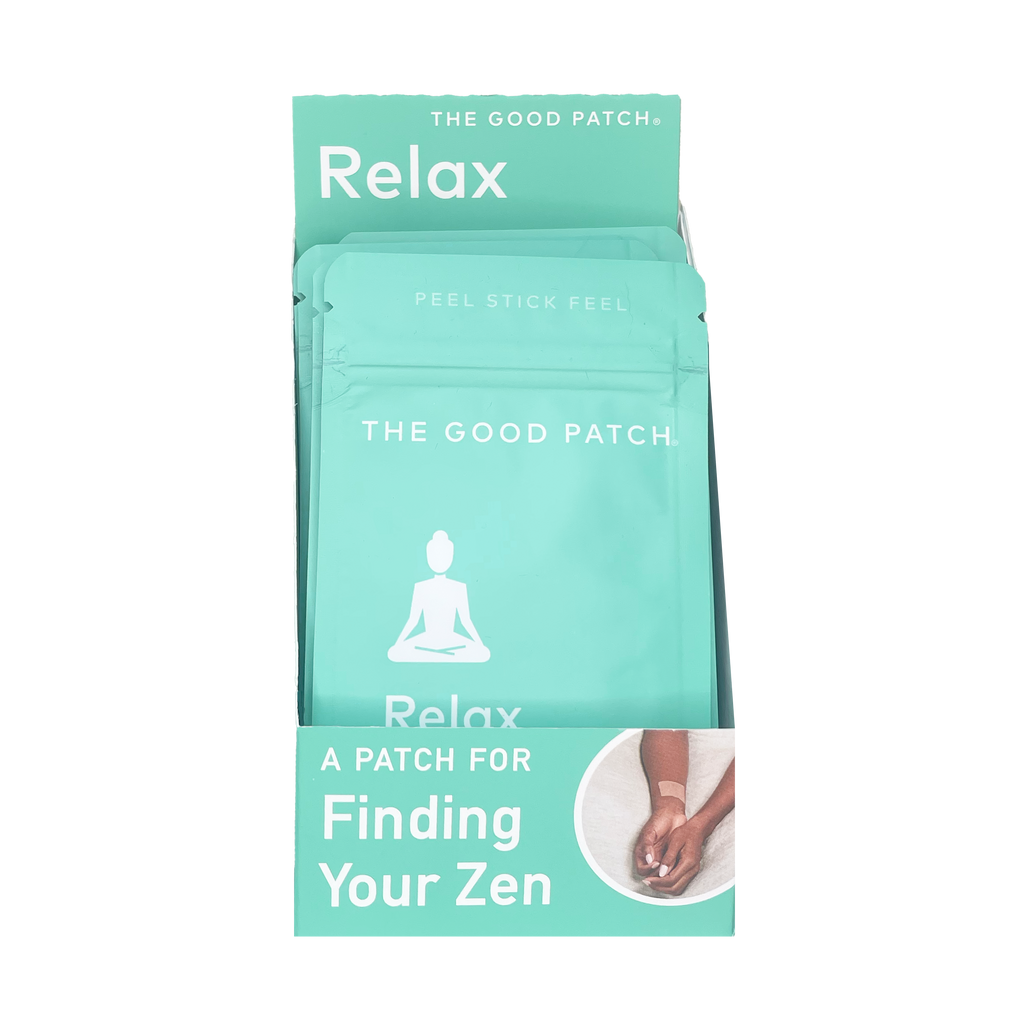 Pack of 'The Good Patch' relax patches on a white background