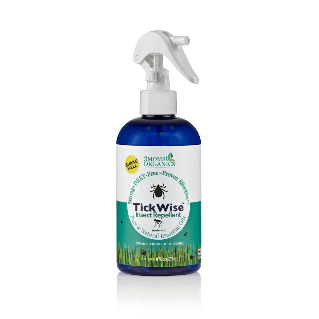 Tick Wise insect repellent spray bottle on a white background