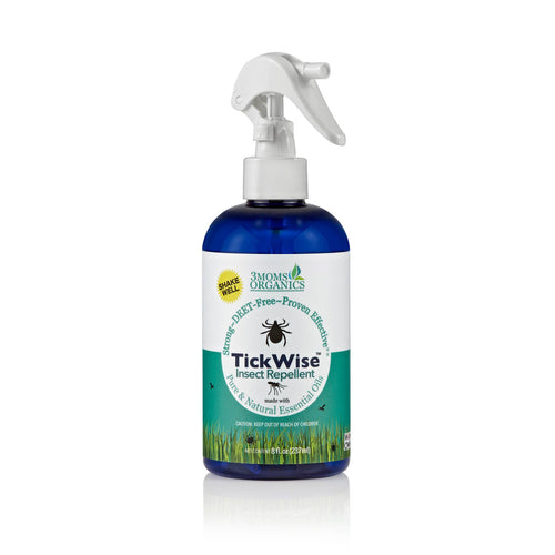 Tick Wise insect repellent spray bottle on a white background