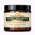 Jar of Untamed Organics Tallow + Helichrysum Healing Balm on a white background