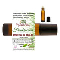Wild Herb Frankincense essential oil roll-on bottle with label on a white background