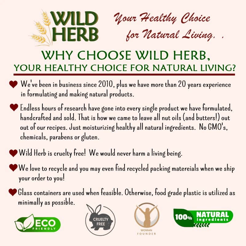 Wild Herb Info card - why choose Wild Herb