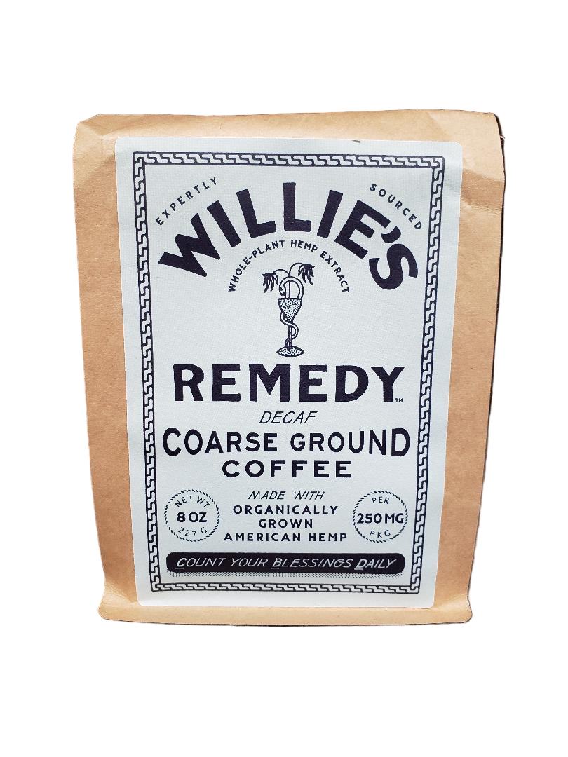 Willie's Remedy CBD Coffee | 15mg Full-Spectrum Hemp | Regular & Decaf