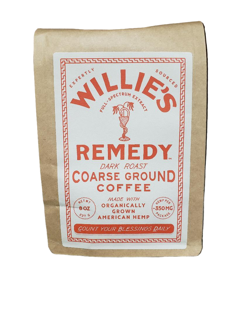Willie's Remedy CBD Coffee | 15mg Full-Spectrum Hemp | Regular & Decaf