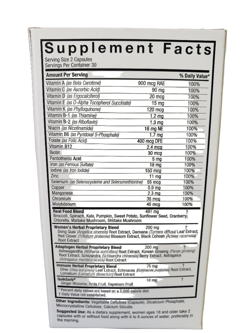 Women's 100 Multivitamin - Complete Daily Nutrition for Women's Health